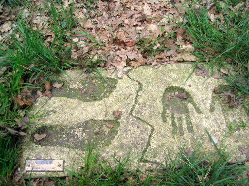 Het kunstwerk in de grond (Foto: Dick Waanders)