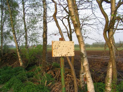 Bord langs paadje (Foto: Dick Waanders)