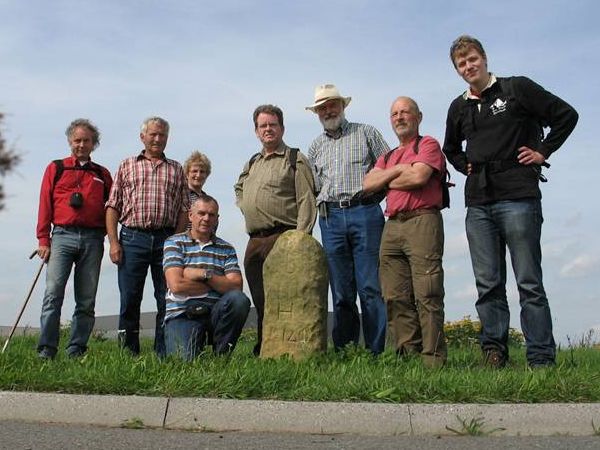 Deelnemers aan de wandeling