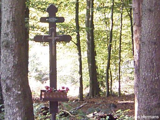 Het kruis tussen de bomen (Foto: Hans Hermans)