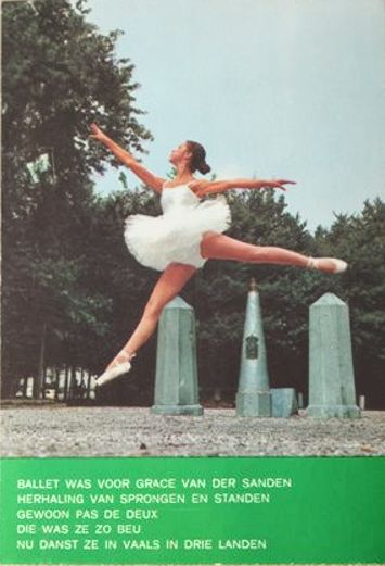 Ansichtkaart met ballerina