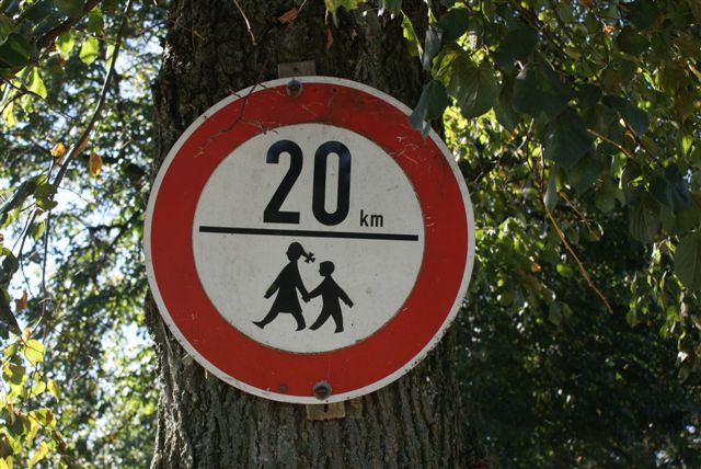 Bord met getal 20 (Foto: Hans Hermans)