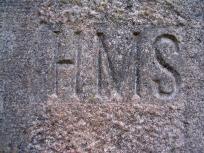 Inscriptie HMS (Foto: Dick Waanders)